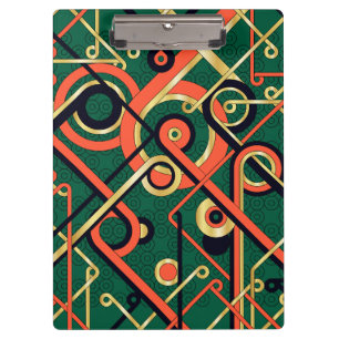 Elegante Art Deco Geometric Klemmbrett