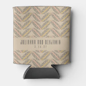 Elegante Art Déco Geometrische Hochzeit Dosenkühler (Vorderseite)