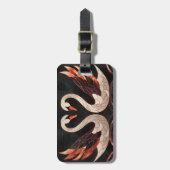 Elegante Art Deco Gepäckanhänger (Vorderseite vertikal)