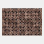 Elegante Art Deco Goldmuster Geschenkpapier Set (Vorderseite 3)