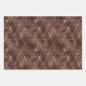 Elegante Art Deco Goldmuster Geschenkpapier Set (Vorderseite)