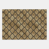 Elegante Art Deco Goldmuster Geschenkpapier Set (Vorderseite 3)