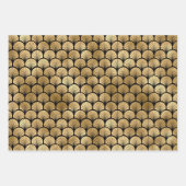 Elegante Art Deco Goldmuster Geschenkpapier Set (Vorderseite 2)