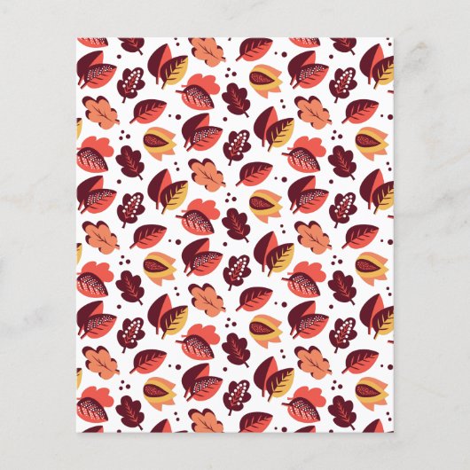 Elegante Art Deco Herbstlaube Herbstmuster Flyer (Vorne)