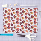 Elegante Art Deco Herbstlaube Herbstmuster Seidenpapier (Handwerk)