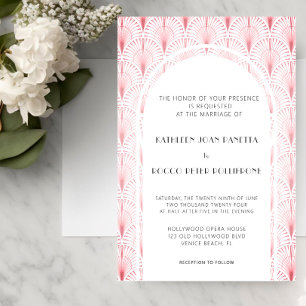 Elegante Art Deco Hochzeit Einladung