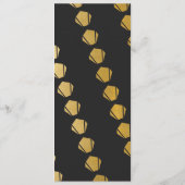 Elegante Art Deco Hochzeitsmenü Rote Kirche (Chies Menükarte (Rückseite)