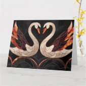Elegante Art Deco Karte (Gelbe Blume)