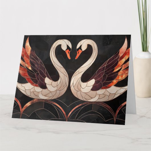 Elegante Art Deco Karte (Vorderseite)