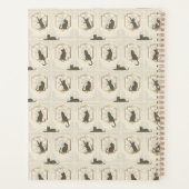 Elegante Art Deco Katzen - Beige Planer (Rückseite)