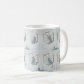 Elegante Art Deco Katzen - Hellgrau Kaffeetasse (VorderseiteRechts)