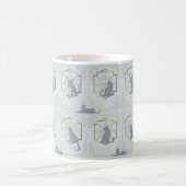 Elegante Art Deco Katzen - Hellgrau Kaffeetasse (Mittel)