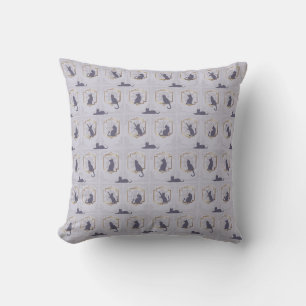 Elegante Art Deco Katzen - Lavendel Kissen