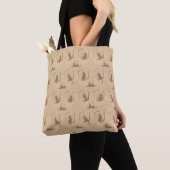 Elegante Art Deco Katzen - Orange Tasche (Von Nahem)