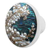 Elegante Art Deco Keramikknauf (Rechts)