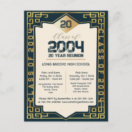 Elegante Art-Deco-Klasse 2004 20 Jahre HS-Wiederse Postkarte