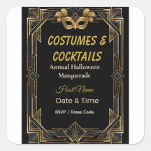 Elegante Art Deco Kostüme und Cocktails Maskenball