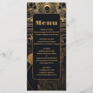 Elegante Art Deco Menükarte