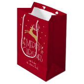 Elegante Art Deco Mittlere Geschenktüte (Vorderseite Schrägansicht)
