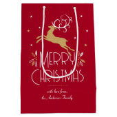 Elegante Art Deco Mittlere Geschenktüte (Rückseite)