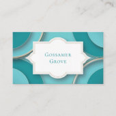 Elegante Art Deco Rahmen Aquamarine geometrische K Visitenkarte (Vorderseite)