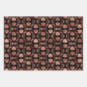Elegante Art Deco-Roségold-Muster Geschenkpapier Set (Vorderseite)