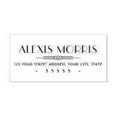 Elegante Art Déco Rücksendeadresse Permastempel (Design)