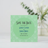 Elegante Art Deco Save The Date (Stehend Vorderseite)