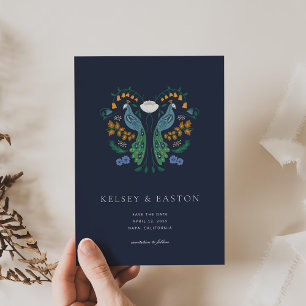 Elegante Art Deco Save the Date Karte mit Foto