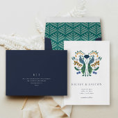 Elegante Art Deco Save the Date Karte mit Foto