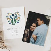 Elegante Art Deco Save the Date Karte mit Foto