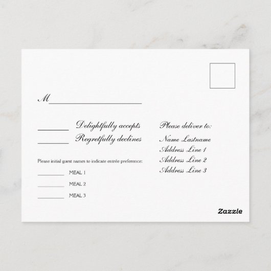 Elegante Art Deco Schwarzer Rahmen UAWG Postkarte (Rückseite)