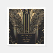 Elegante Art Deco Serviette (Vorderseite)