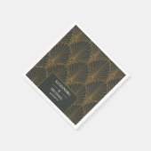 Elegante Art Deco Serviette (Ecke)