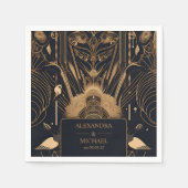 Elegante Art Deco Serviette (Vorderseite)