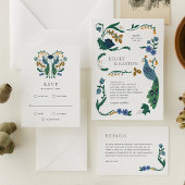 Elegante Art Deco UAWG Einblick in das Leben RSVP Karte