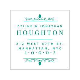 Elegante Art Deco Verheiratete Luganersee Rücksend Permastempel