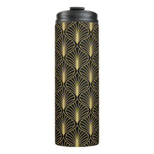 Elegante Art Deco: Vintag Abstrakt Thermosbecher