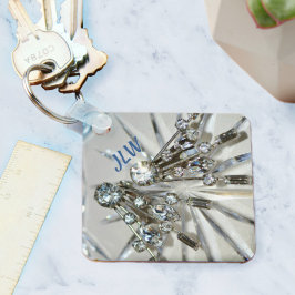 Elegante Art Deco Vintag Rhinestones Schlüsselanhänger