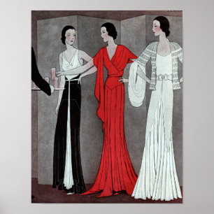 Elegante Art Deco Vintage Retro Party Poster