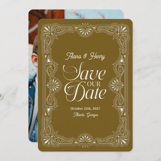 Elegante Art Deco Wine tasting in der Fattoria Mon Einladung (Vorne/Hinten)