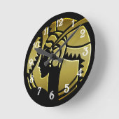 Elegante Art Deco Wine tasting in der Fattoria Mon Runde Wanduhr (Winkel)