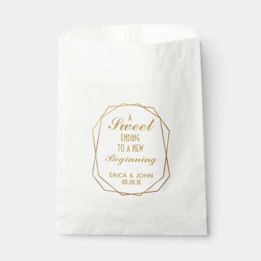 Elegante Art Deko Gastgeschenk Hochzeit Bag Sweet Geschenktütchen (Vorderseite)