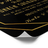 Elegante Art Deko Gold & Black Open Bar (Ecke)