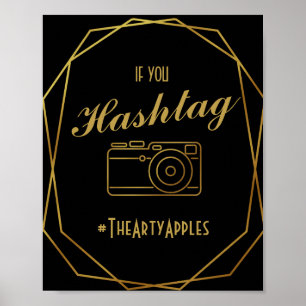 Elegante Art Deko Gold & Black Social Media