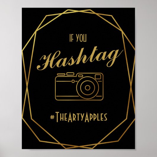 Elegante Art Deko Gold & Black Social Media (Vorne)