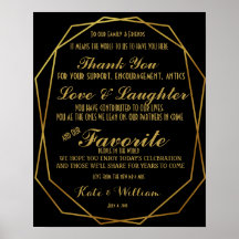 Elegante Art Deko Gold & Black Thanking Gäste