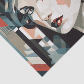 Elegante Art Deko Lady Seidenpapier (Ausschnitt)