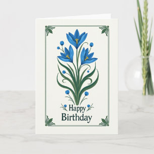 Elegante Art Nouveau-Blooms-Karte Karte