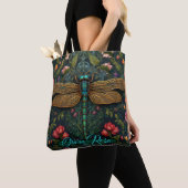 Elegante Art Nouveau Dragonfly boho botanisch Tasche (Von Nahem)